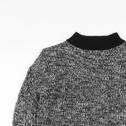 Womens UK Size S Papaya Black Pullover Jumper