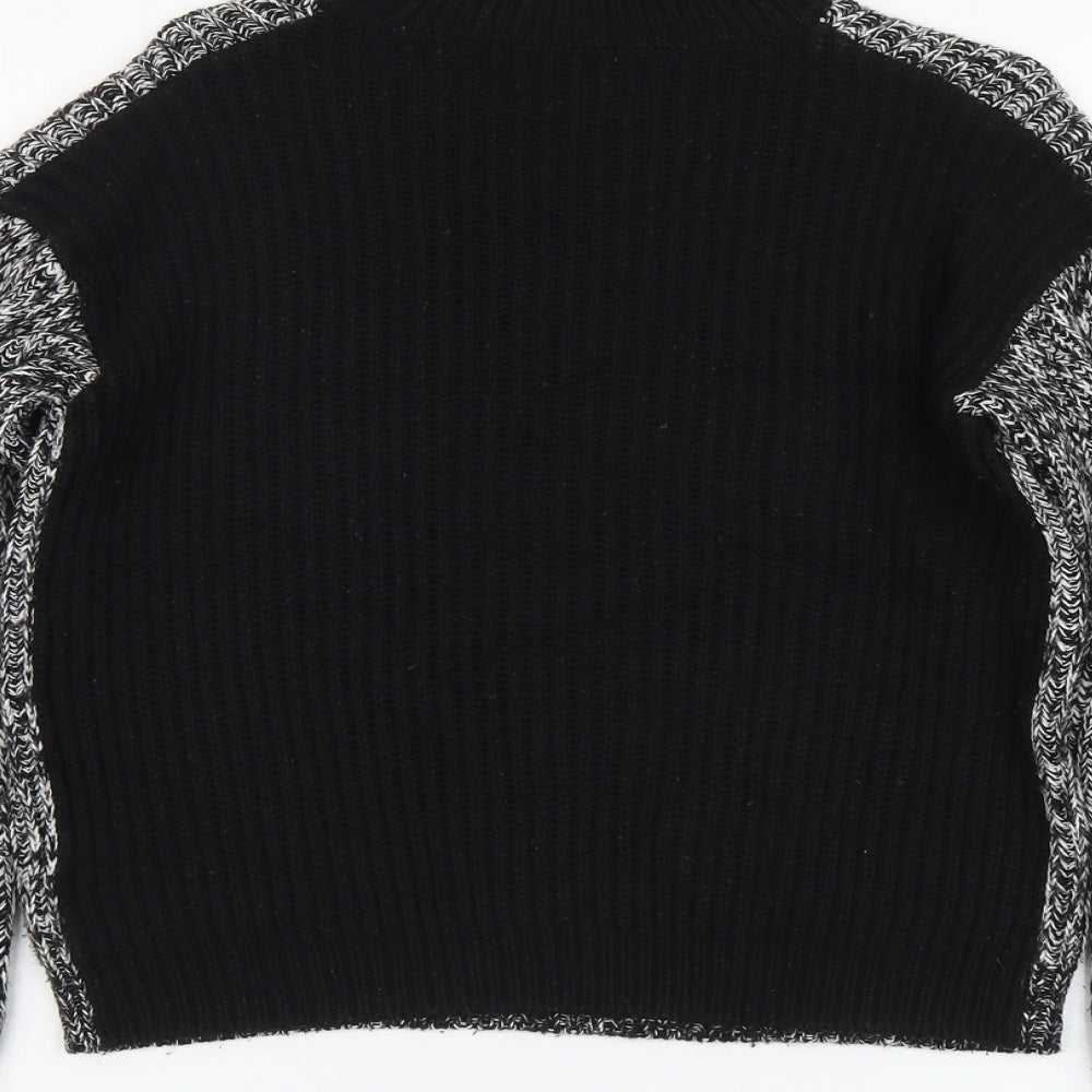 Womens UK Size S Papaya Black Pullover Jumper