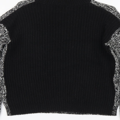 Womens UK Size S Papaya Black Pullover Jumper