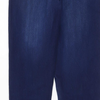 Denim & Co. Womens Blue Cotton Skinny Jeans Size 8 L28 in Regular Button