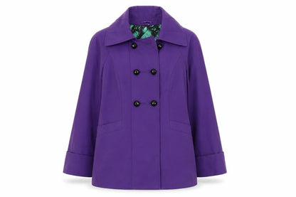 Womens UK Size 10 Per Una Purple Pea Coat