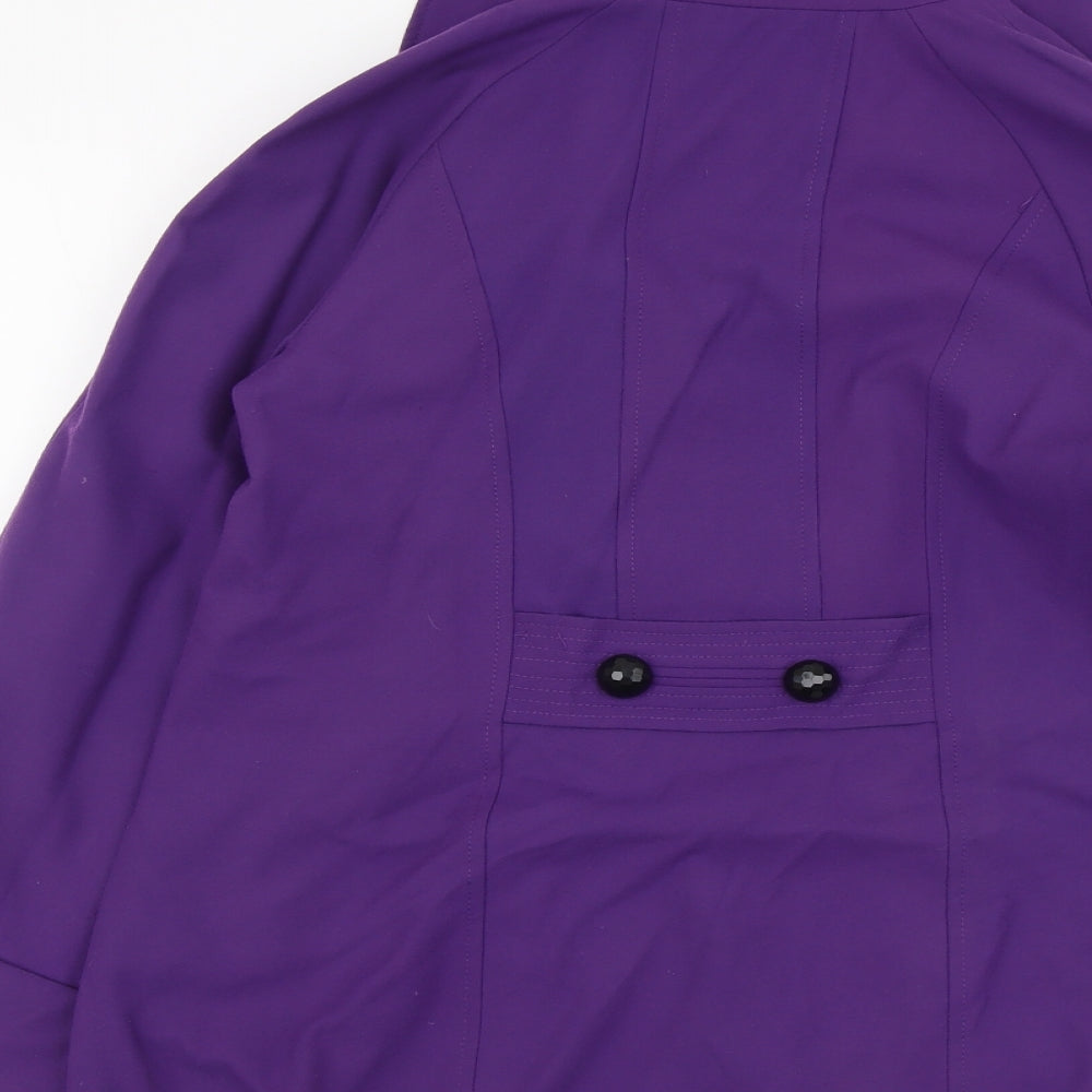 Womens UK Size 10 Per Una Purple Pea Coat