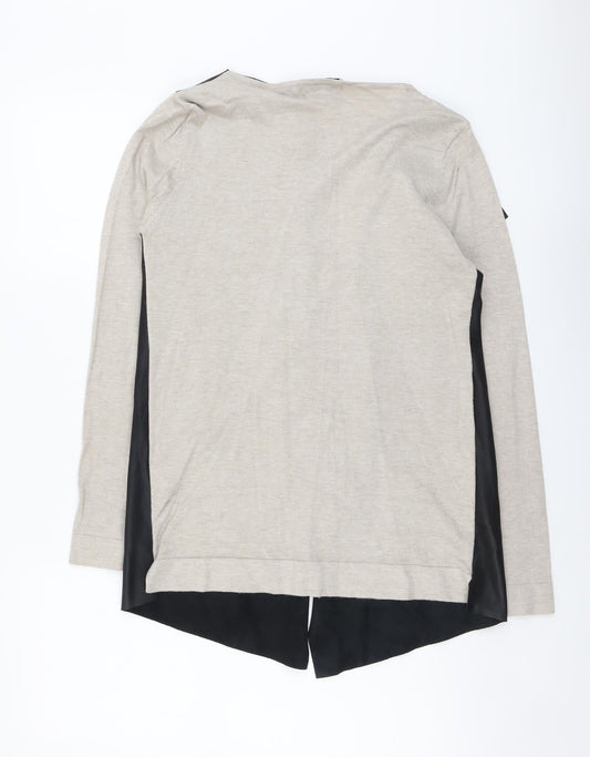 Womens UK Size M Zara Beige Cardigan Jumper