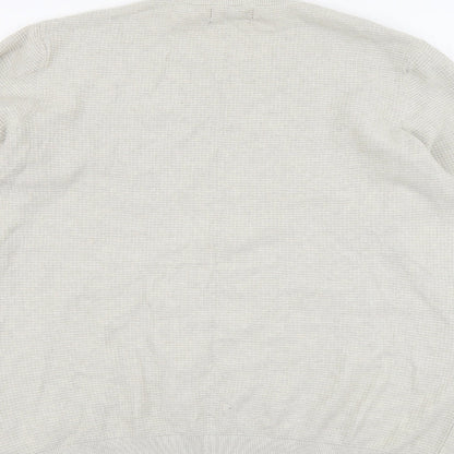 F&F Womens Beige Round Neck Cotton Pullover Jumper Size L