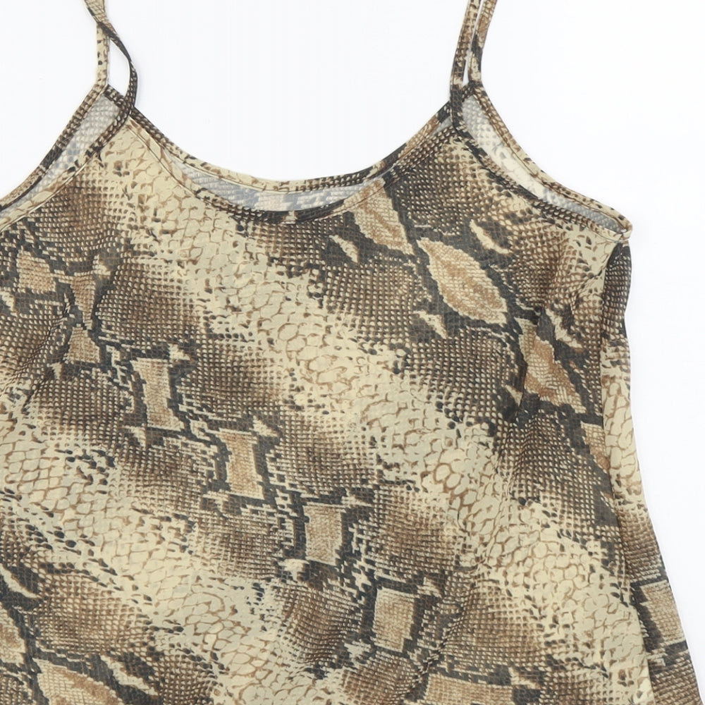 Womens UK Size 12 Debenhams Beige Camisole Tank