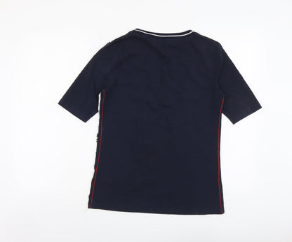 Womens UK Size 10 Via Appia Blue Basic T-Shirt