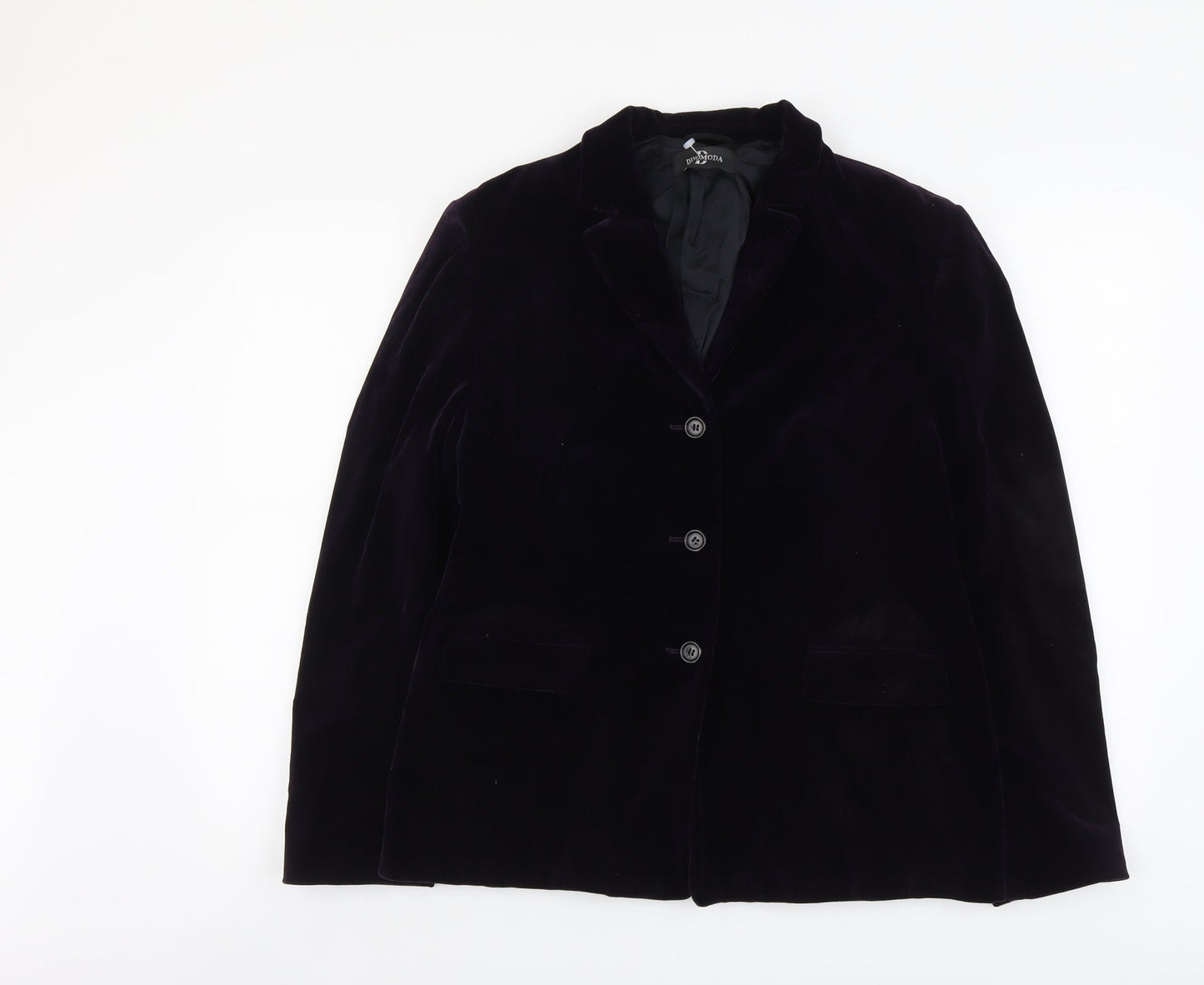 Dino Moda Womens Purple Polyester Jacket Blazer Size 12