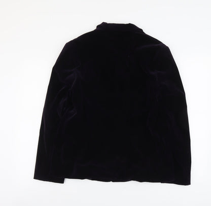 Dino Moda Womens Purple Polyester Jacket Blazer Size 12
