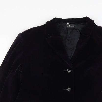 Dino Moda Womens Purple Polyester Jacket Blazer Size 12