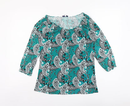 Womens UK Size 10 Store Twenty One Green Basic Blouse