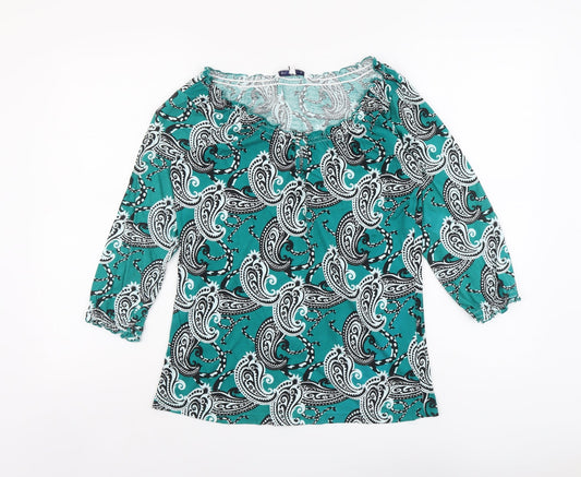 Womens UK Size 10 Store Twenty One Green Basic Blouse