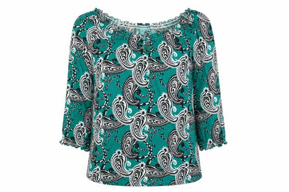 Womens UK Size 10 Store Twenty One Green Basic Blouse