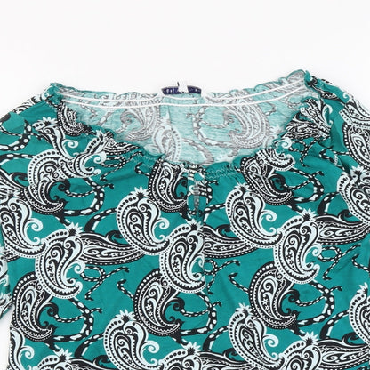 Womens UK Size 10 Store Twenty One Green Basic Blouse
