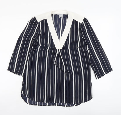 Womens UK Size 8 H&M Blue Basic Blouse