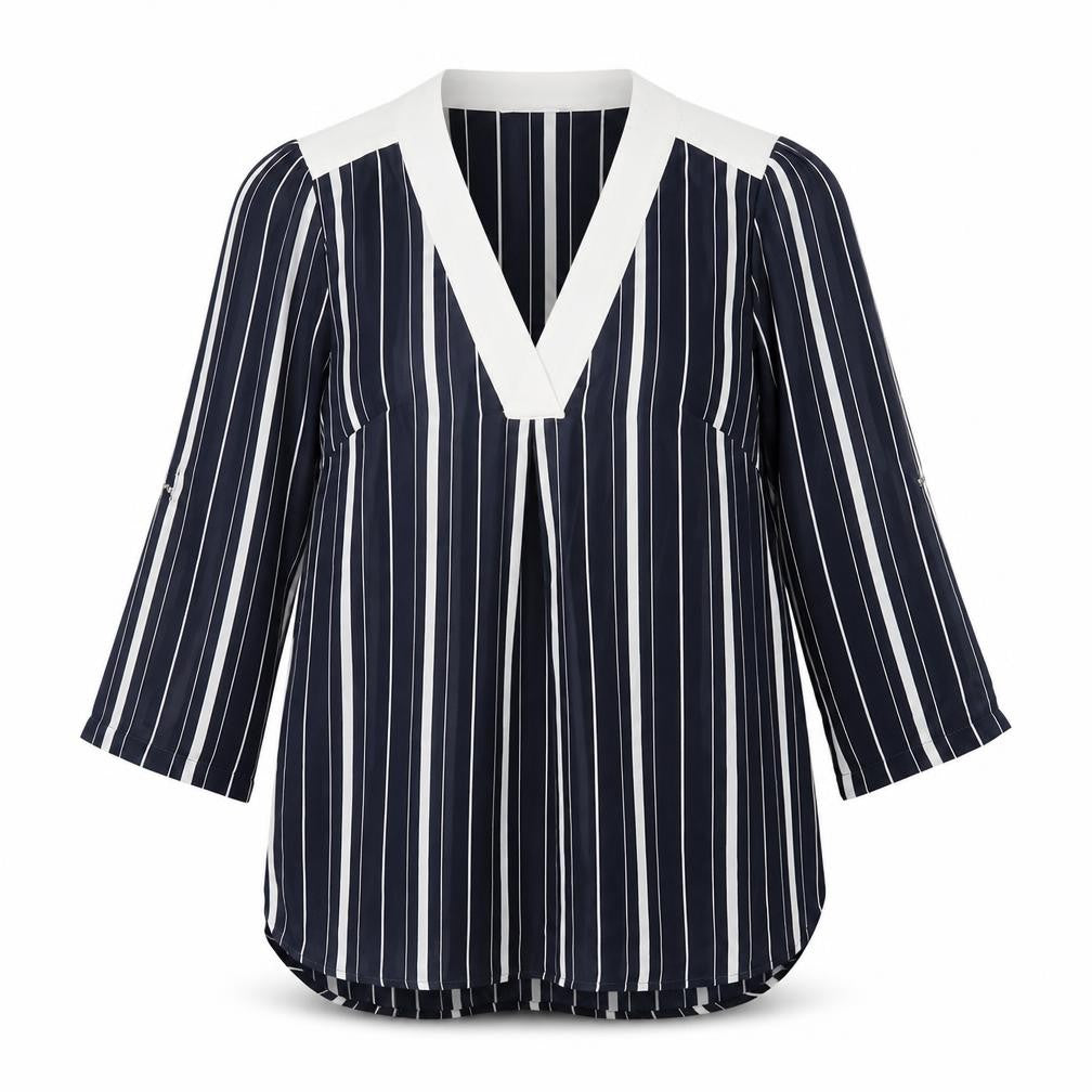 Womens UK Size 8 H&M Blue Basic Blouse