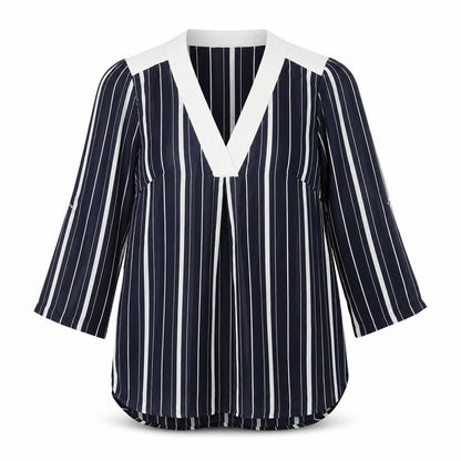 Womens UK Size 8 H&M Blue Basic Blouse