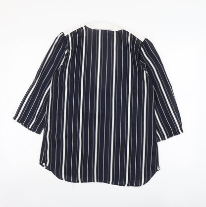 Womens UK Size 8 H&M Blue Basic Blouse