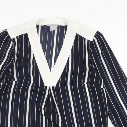 Womens UK Size 8 H&M Blue Basic Blouse