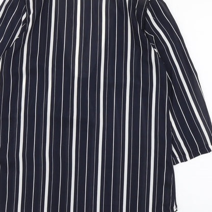 Womens UK Size 8 H&M Blue Basic Blouse