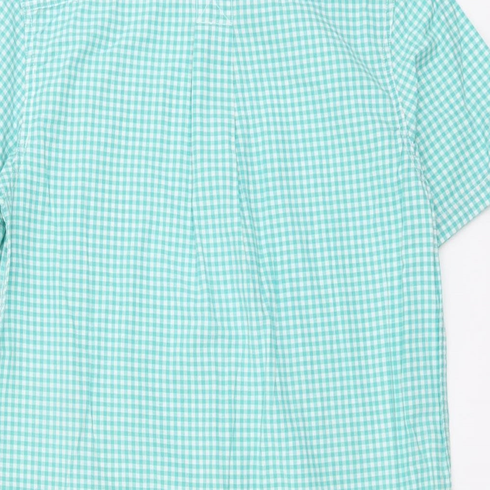 Mens UK Size S Cherokee Blue  Button-Up Short Sleeve Casual Shirt