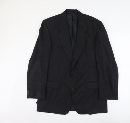 Mens UK Size L Label Regular Black Suit Jacket