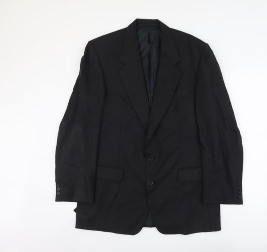 Mens UK Size L Label Regular Black Suit Jacket