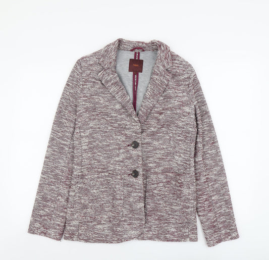 NEXT Womens Purple Polyester Jacket Blazer Size 10