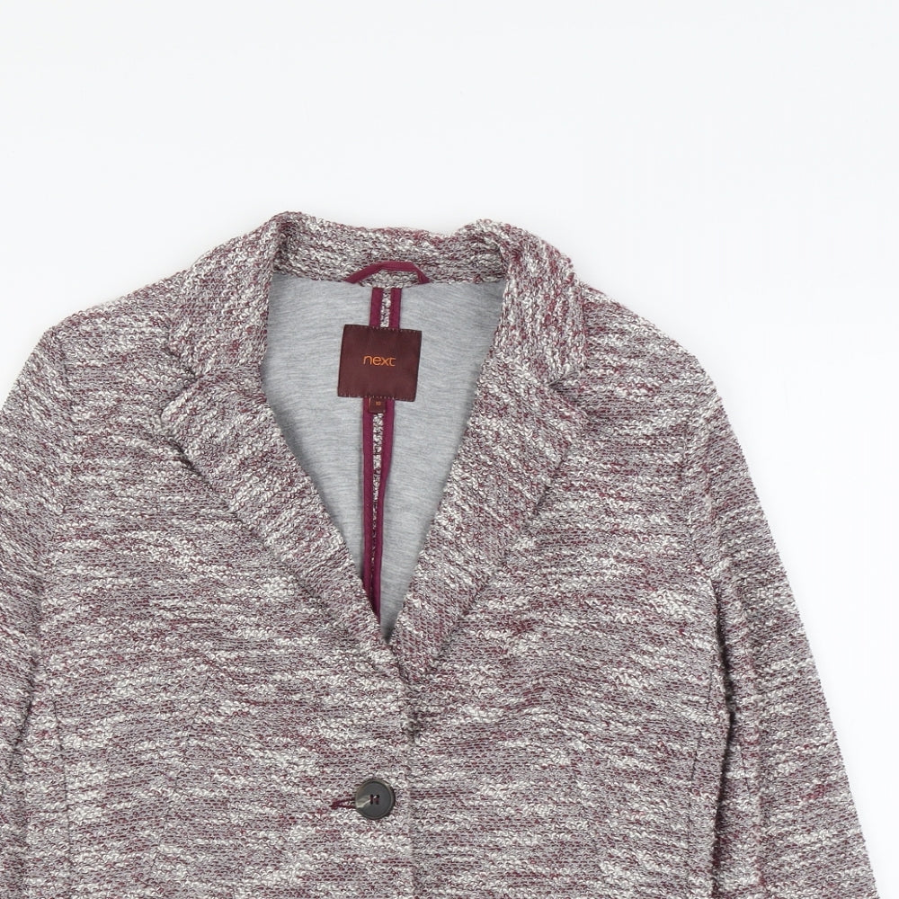 NEXT Womens Purple Polyester Jacket Blazer Size 10