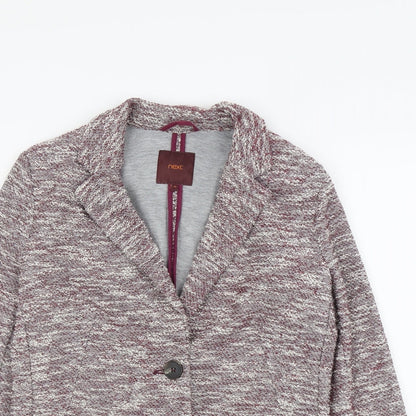 NEXT Womens Purple Polyester Jacket Blazer Size 10