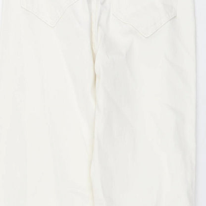 Womens UK Size 6 Stradivarius Regular Fit Straight Beige Jeans
