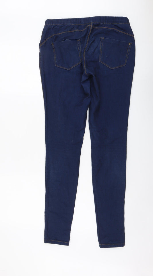 Denim & Co. Womens Blue Cotton Skinny Jeans Size 12 L31 in Regular
