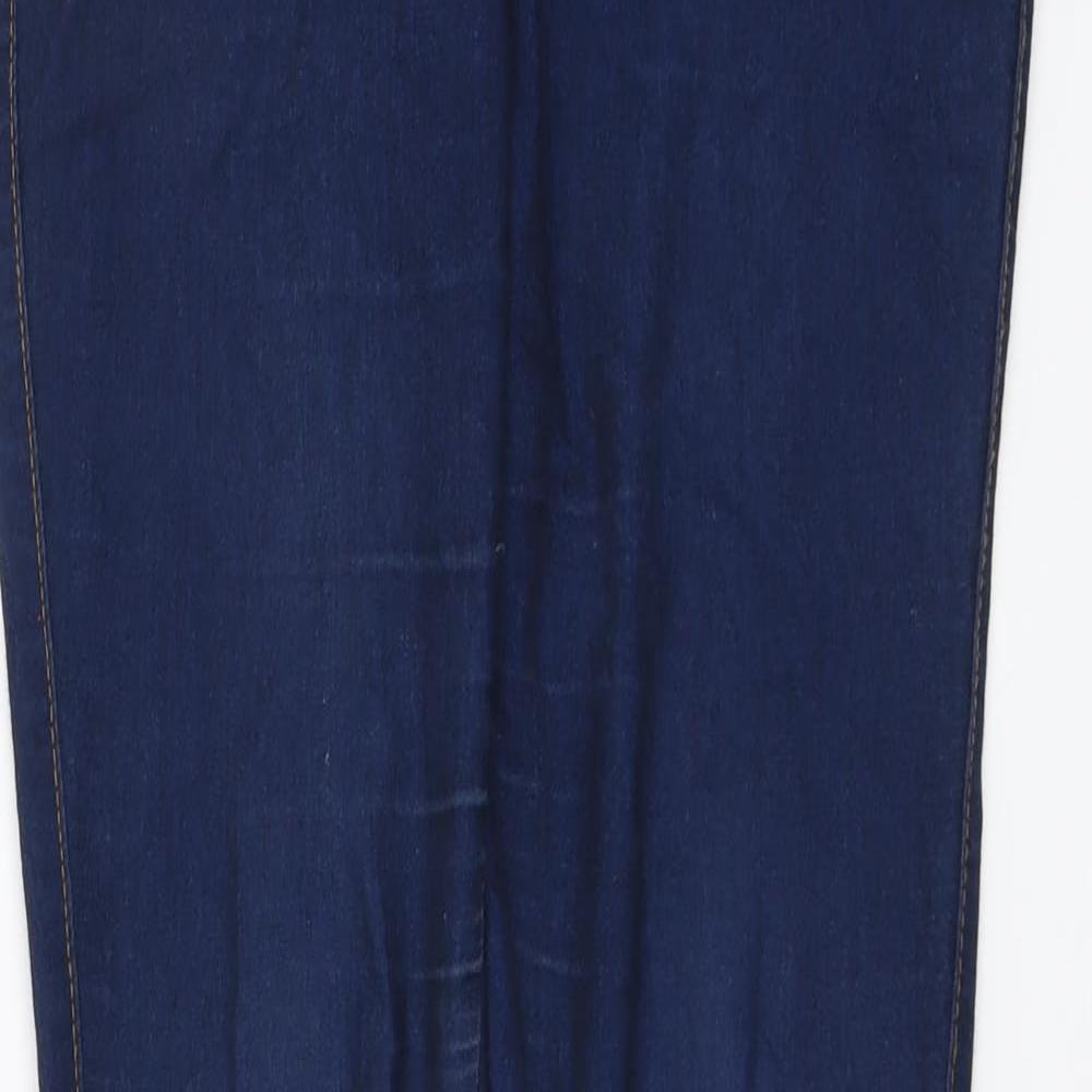 Denim & Co. Womens Blue Cotton Skinny Jeans Size 12 L31 in Regular