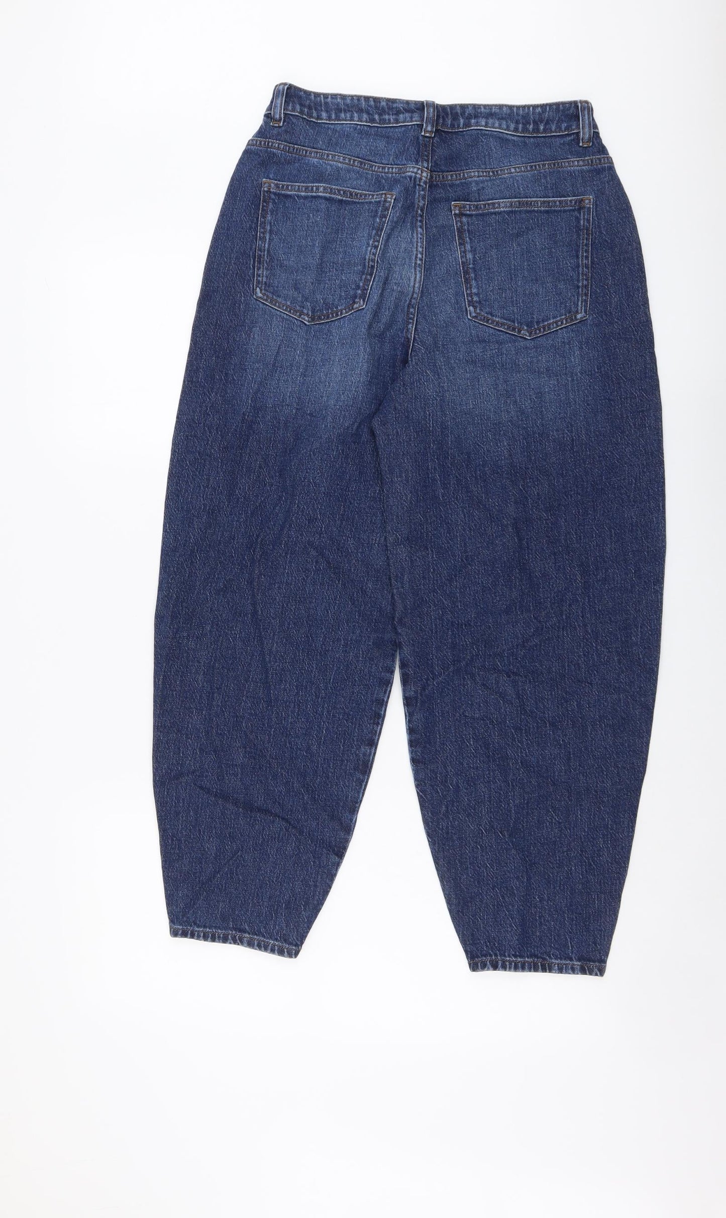 Preworn Womens Blue Cotton Straight Jeans Size 26 in L25 in Regular Button