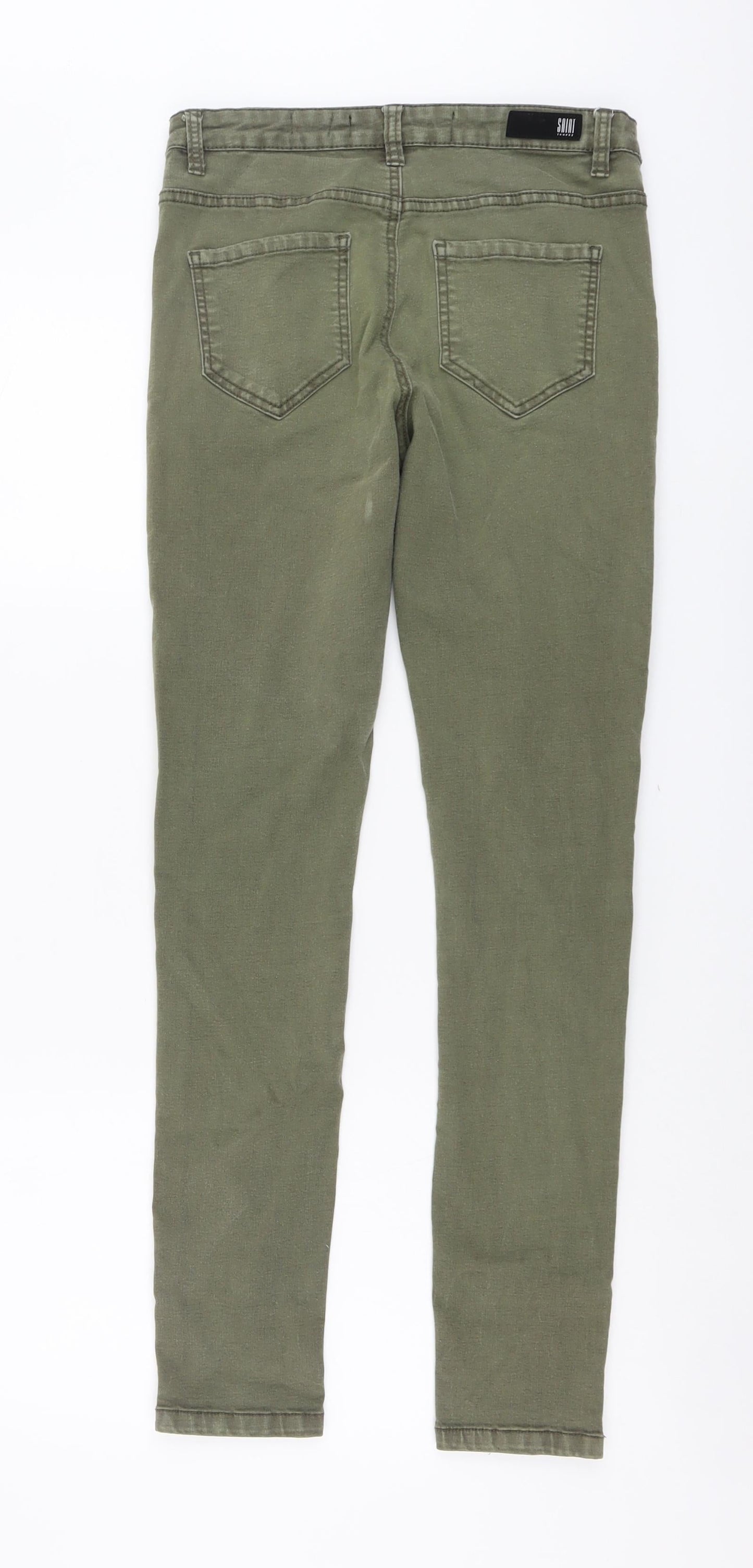 Saint Tropez Womens Green Cotton Skinny Jeans Size S L29 in Regular Button