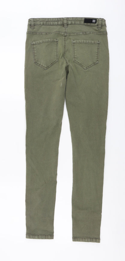 Saint Tropez Womens Green Cotton Skinny Jeans Size S L29 in Regular Button