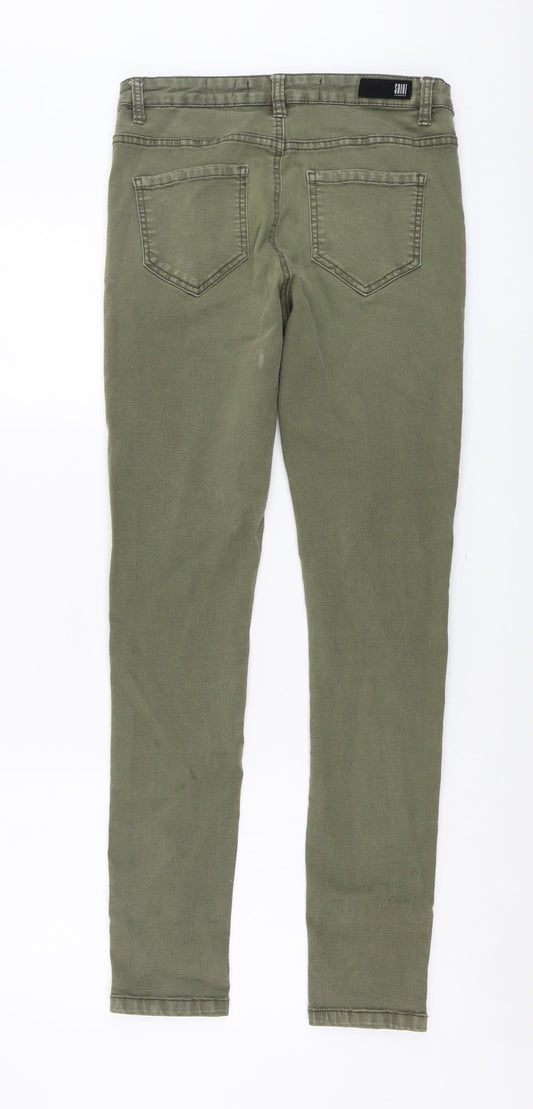 Saint Tropez Womens Green Cotton Skinny Jeans Size S L29 in Regular Button
