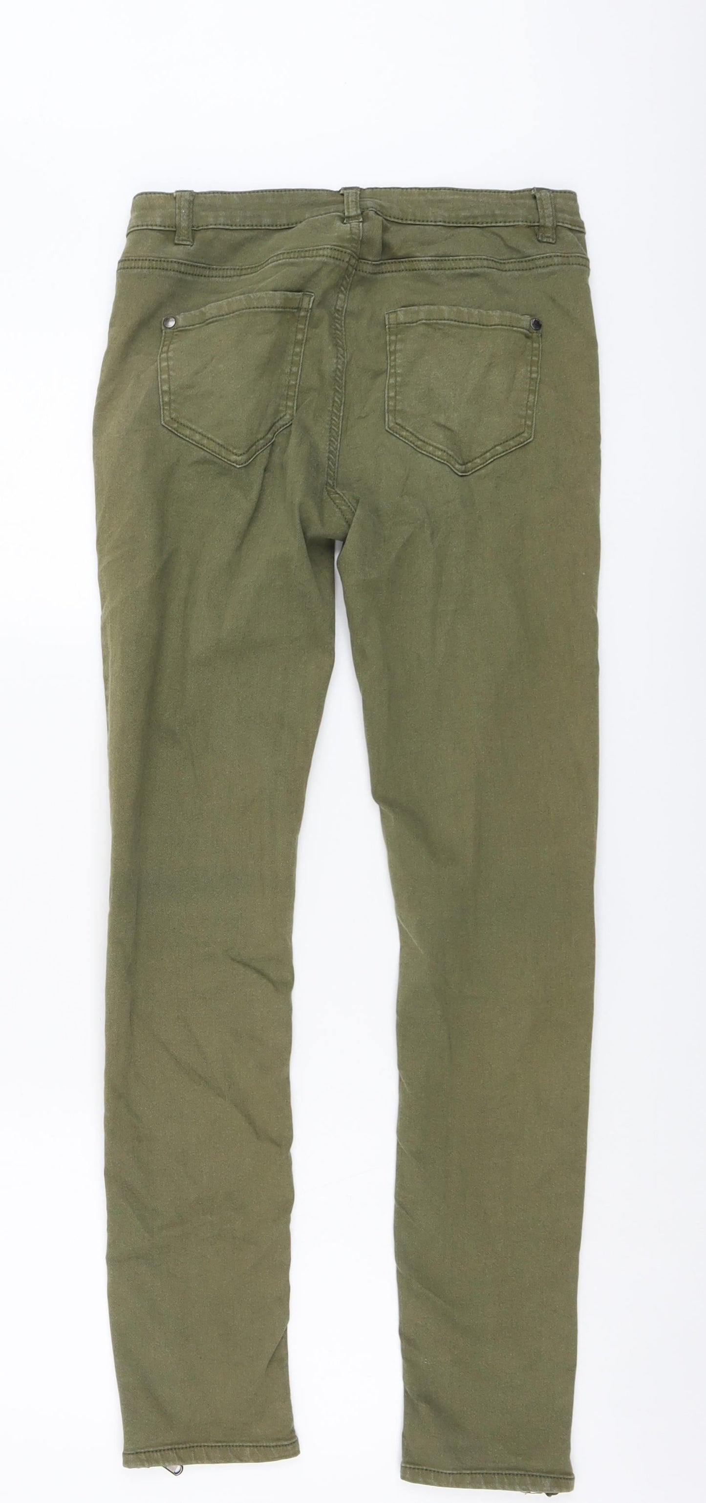 Saint Tropez Womens Green Cotton Skinny Jeans Size 6 L29 in Regular Button