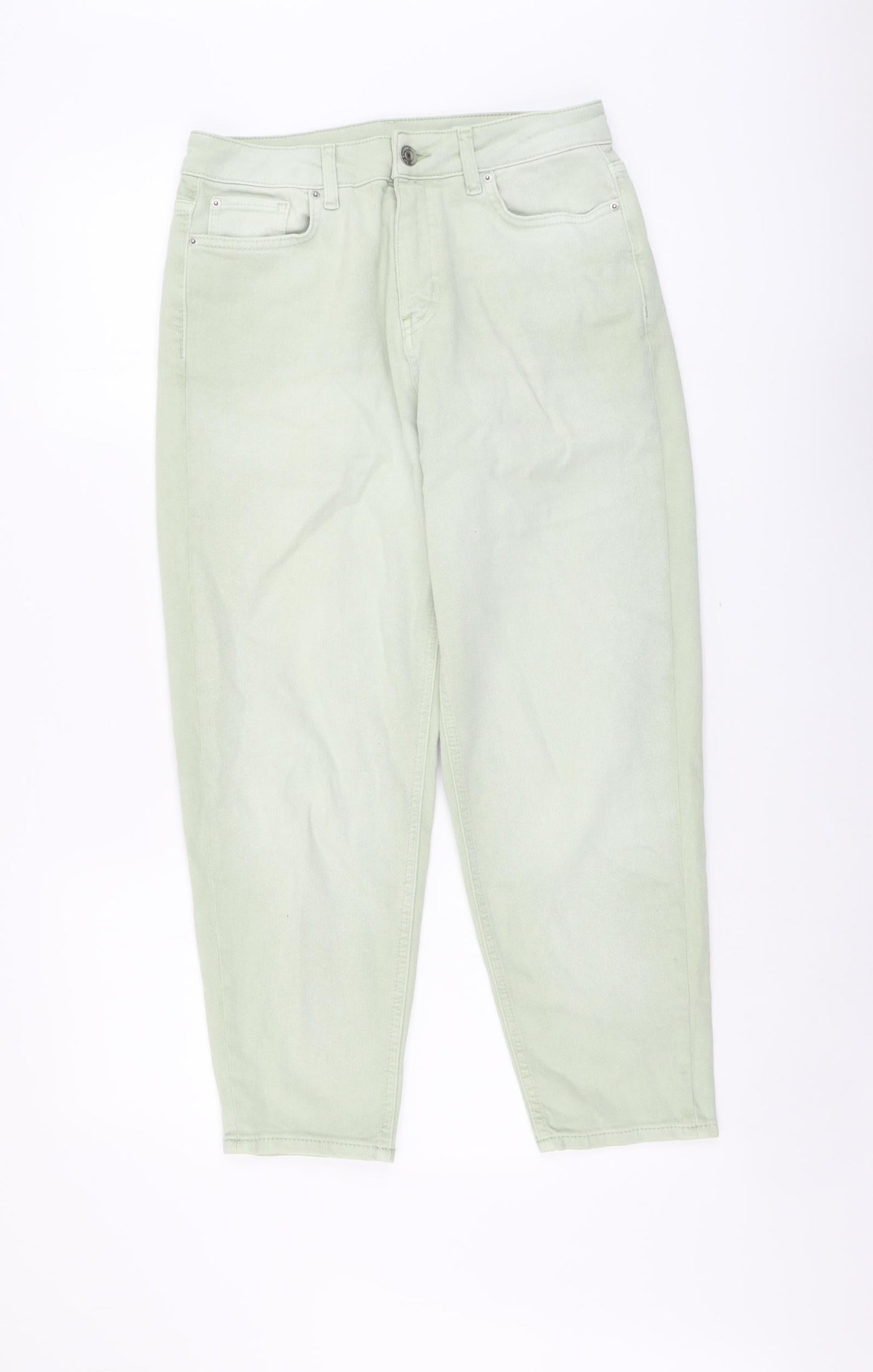 Womens UK Size 10 Marks and Spencer Regular Fit Straight Green Jeans