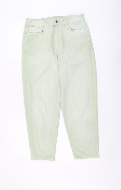 Womens UK Size 10 Marks and Spencer Regular Fit Straight Green Jeans