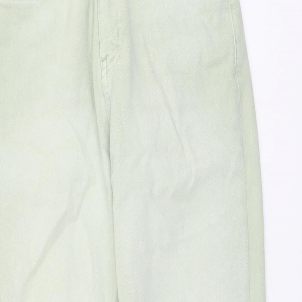 Womens UK Size 10 Marks and Spencer Regular Fit Straight Green Jeans