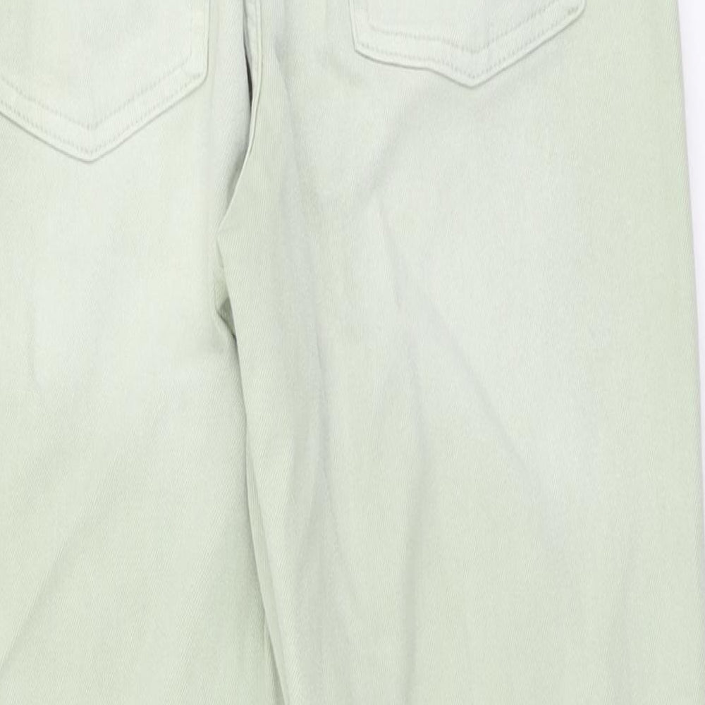 Womens UK Size 10 Marks and Spencer Regular Fit Straight Green Jeans