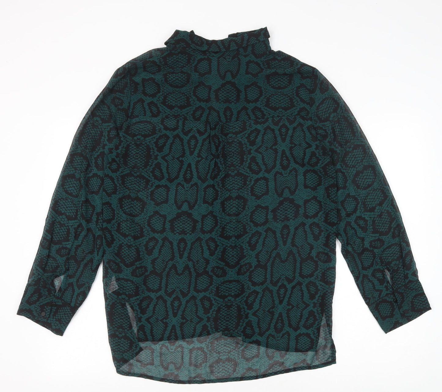 Womens UK Size L Grace & Mila Green Basic Button-Up