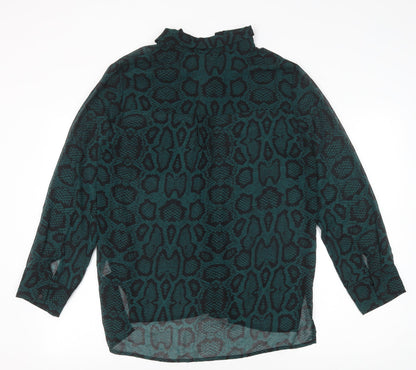 Womens UK Size L Grace & Mila Green Basic Button-Up