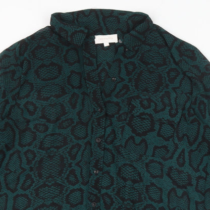 Womens UK Size L Grace & Mila Green Basic Button-Up