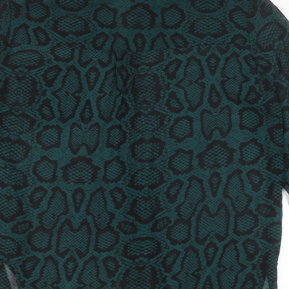 Womens UK Size L Grace & Mila Green Basic Button-Up