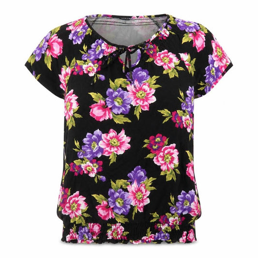 Womens UK Size 10 Debenhams Black Basic T-Shirt