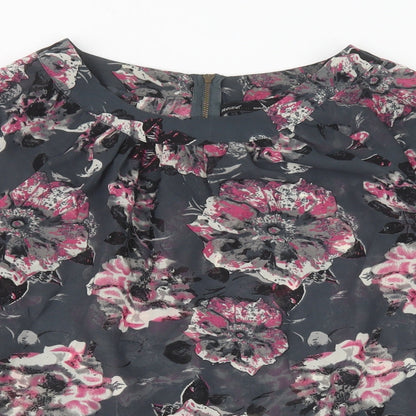 Womens UK Size 10 NEXT Grey Basic Blouse