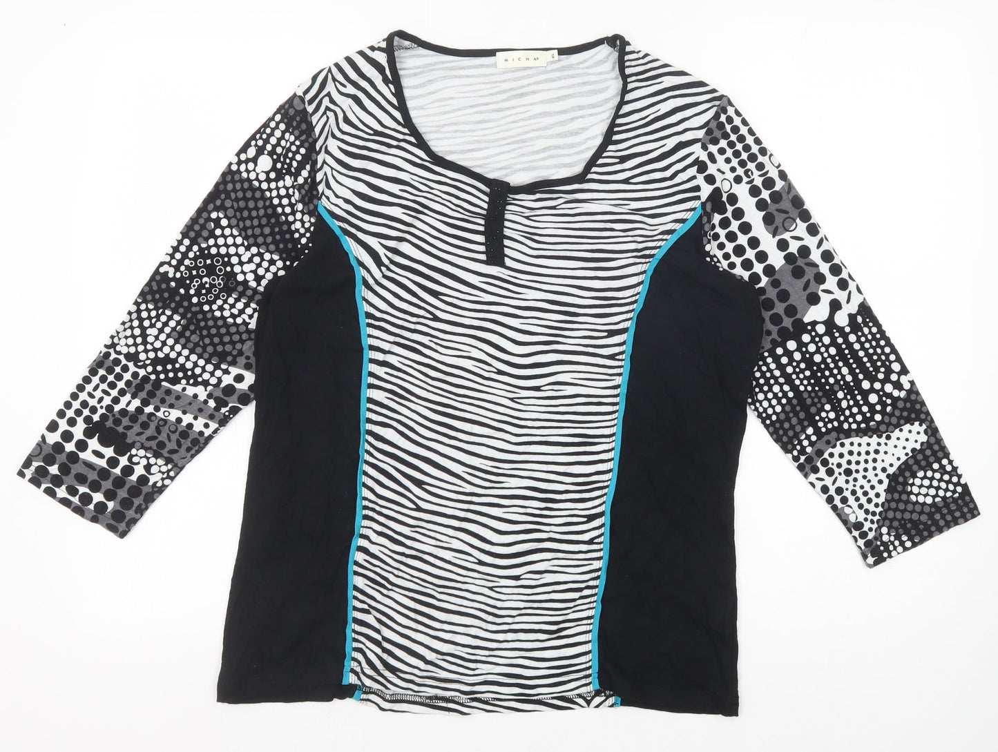 Womens UK Size XL Micha Black Basic T-Shirt