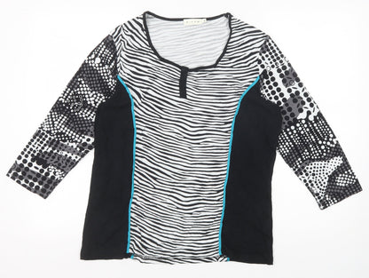 Womens UK Size XL Micha Black Basic T-Shirt