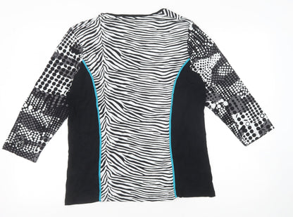 Womens UK Size XL Micha Black Basic T-Shirt